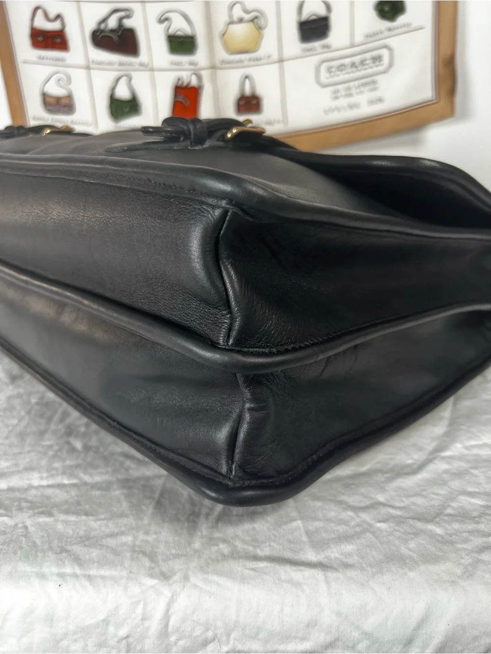 VTG Coach Black Leather Lexington Briefcase 8006 Made in USA with Paperwork